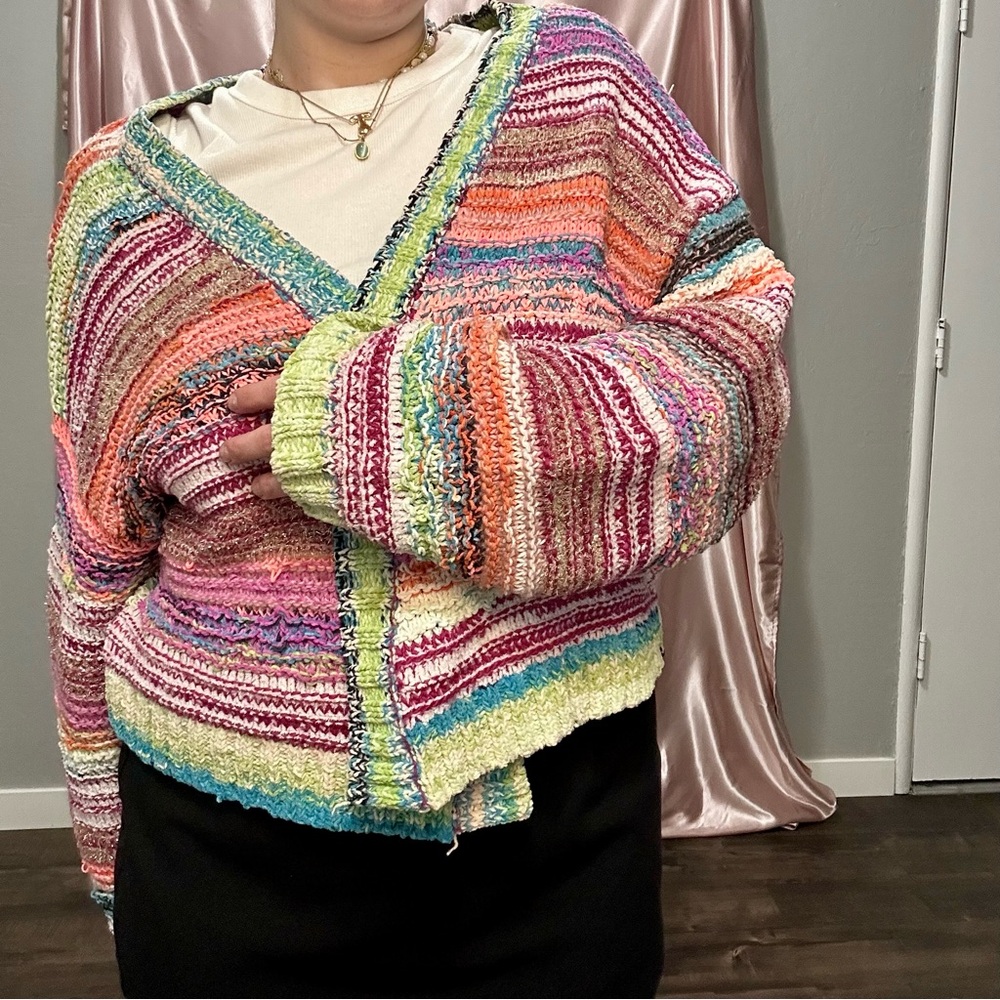 Knit Colorful Cardigan